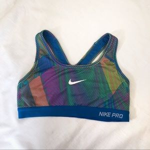 Nike Pro Multicolored Sports Bra - No Padding